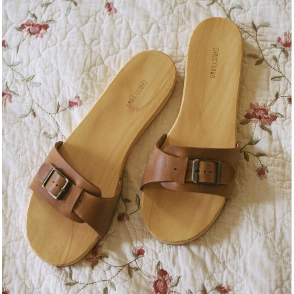 Christy Dawn Ventura Clog Cognac Leather 7